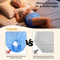 2 Pack Waterproof Adult Incontinence Pants – Reusable Diaper Covers, Side Leak P