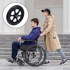 Crapyt 2 PCS Walker Wheels Replacement Drive 7.87 inches, Black