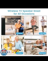 Tosima TV-8000W Wireless TV Speakers for Hard of Hearing, Portabl