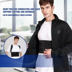 Potensgo Posture Corrector for Women and Men, Adjustable Back Small, Gray