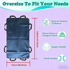 Positioning Bed Pad with Handle Patient Transfer Sheet For Lifting Turning Heavy