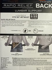 Copper Fit CFRRBK1SZ-001-OS Back Support Brace – Black