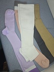 5 Pairs Compression Socks Set – 3 Toeless & 2 Full Toe – 15-20mmHg Stylish Color