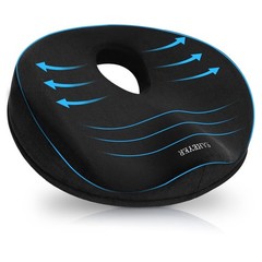 Memory Foam Donut Pillow for Tailbone Pain Relief, Hemorrhoids & Sciatica Comfor