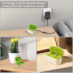 5V Hearing Aid Charger Compatible with Phonak Case Power Cord AC Adapter