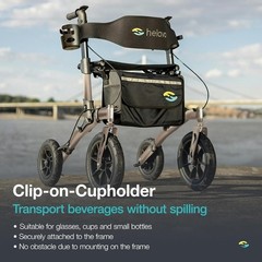 All Terrain Walker Rollator with 12″ Pneumatic Tires – Gold, Lightweight & Fo…