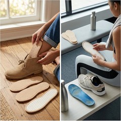 2 Pairs Terry cotton cloth insoles,Best Barefoot Insoles (US size 5-13)