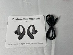 Royal Hearing F-Aid Black Rechargeable Bluetooth Hearing Aid With Manual