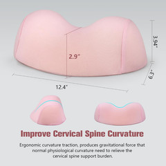 Small Neck Stretcher Pillow for Pain Relief, Soft Cervical Traction Device Neck