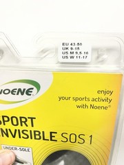 NOENE Sport Invisible SOS1 Insoles Antishock, for Sports, US W 11-17 M 9.5-16