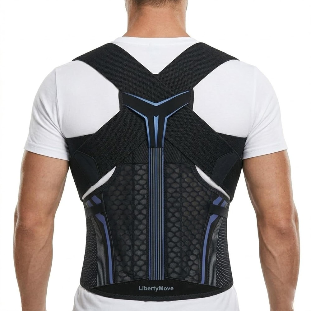 Posture Corrector Back Brace S/M Adustable Upper Lower Back Shoulder Support