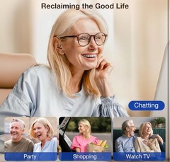 Hearing Aids for Seniors Rechargeable with Noise Cancelling, 5 Levels of Volume