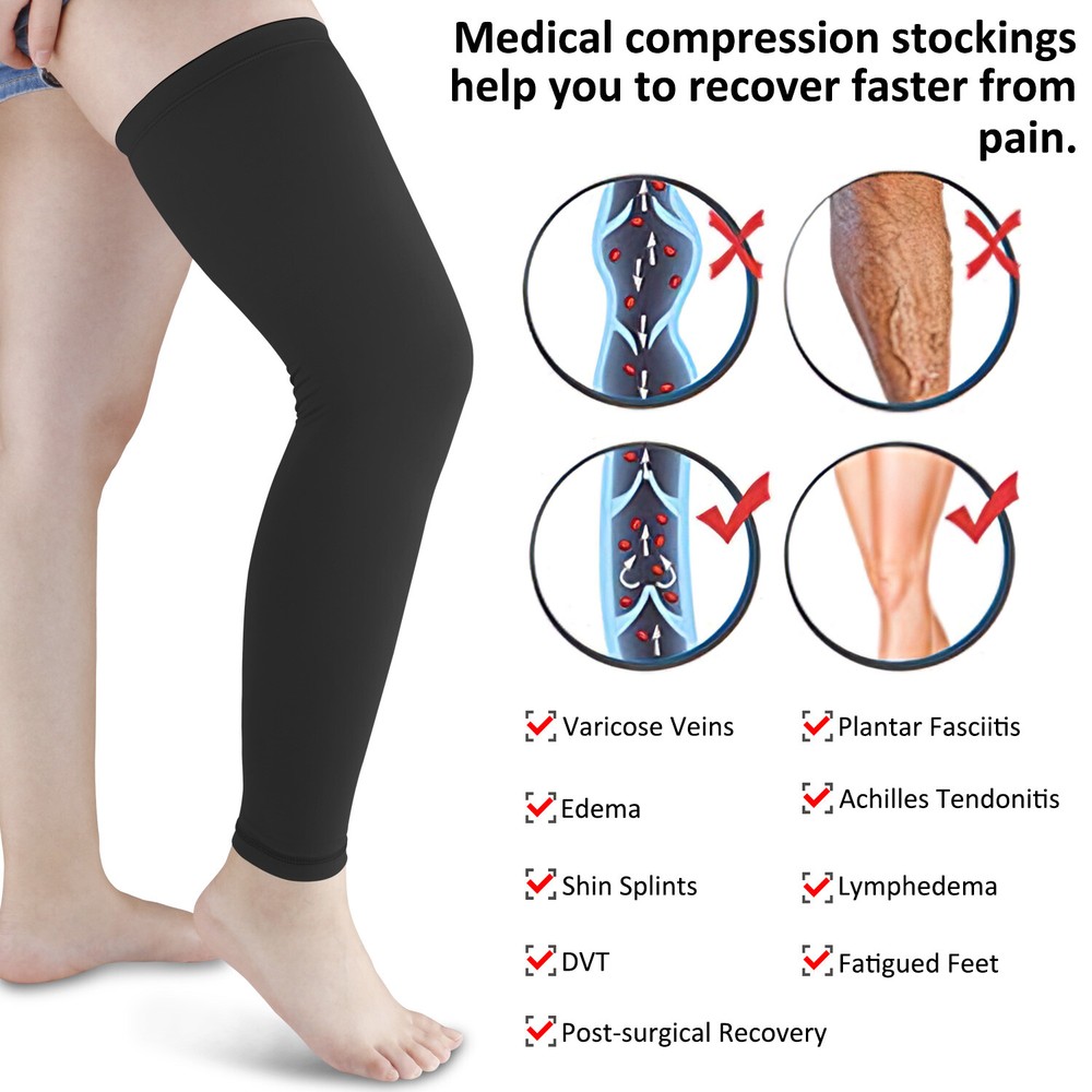 Thigh High Compression Stockings – Leg Support & Pain Relief for Women & Men USA