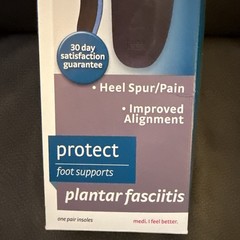 Medi Protect PLANTAR FASCIITIS Foot Supports Insoles Inserts Sz 43 M 9-10.5 W 12