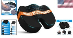 Ergonomic Memory Foam Seat Cushion for Office Chair – Pain Relief & Comfort