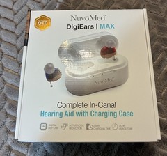 Nuvomed Digi Ears Max Hearing Aid & Charging Case 36 Hours Usage Time Unopened