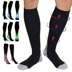 5 Pairs Knee High Compression Socks for Men & Women Running Athletic Pain Relief