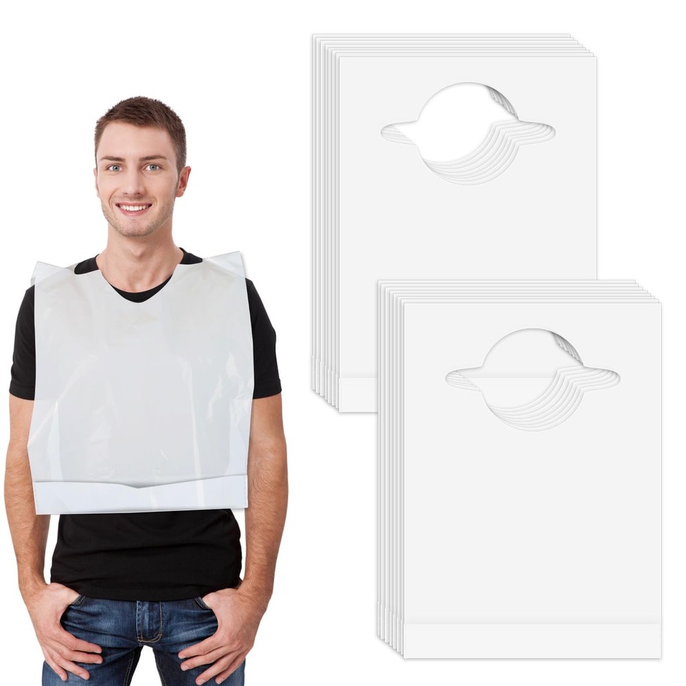 Nonley Disposable Adult Bibs 50 Pack – Dining Medium, 50 Pcs