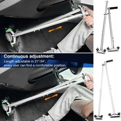 Handicap Driving Hand Controls Universal Portable for Disabled Drivers Silver
