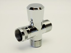 Shower Valve Flow Diverter Polished Chrome Solid Brass Push Button S01070