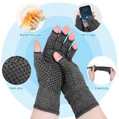 1 PAIR Copper Arthritis Compression Gloves Hand Support Joint Pain Relief Sports