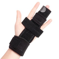fibee Trigger Finger Splint, Adjustable Two Small-Medium (Pack of 1), Black