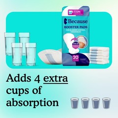 Because Incontinence Booster Pads for Men and Women, Adds Extra Absorbency to Ad
