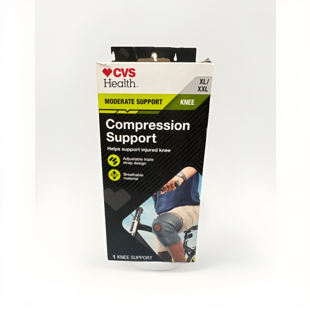 CVS Health Compression Knee Support Breathable Material Size XL/XXL Box Damaged