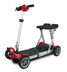 Folding Scooter Only 37 lbs 250 lb Cap 10 Miles Warranty RED EV Rider Gypsy