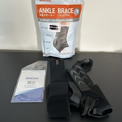 WHCOOL Ankle Brace PRO-1006 L Black Air Fabric Breathable Support Small