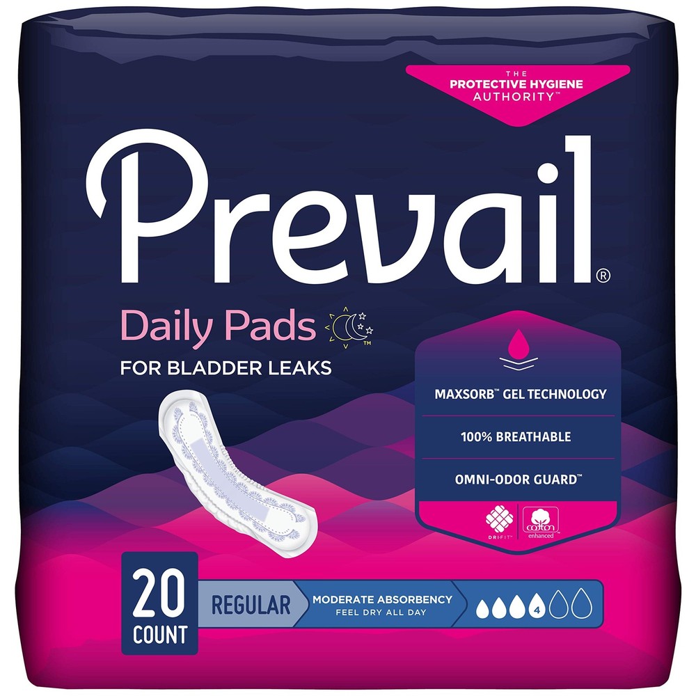 Incontinence Bladder Control Pads for Women, Moderate Absorbency, Regular Len…
