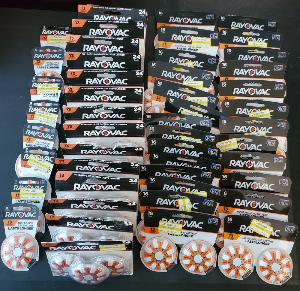 Huge lot of 840 Rayovac Hearing Aid Batteries Size 13 New (see description)