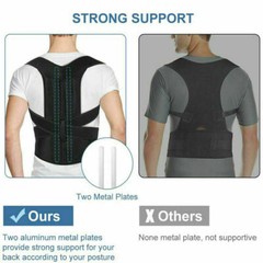 Body Brace Back Lumbar Upper Shoulder Support Belt Women Men Posture Corrector