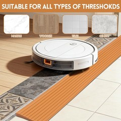 Threshold Ramps for Doorways, 39.37 X 3.15 X 0.39Inch Self-Adhesive Rubber Ra…