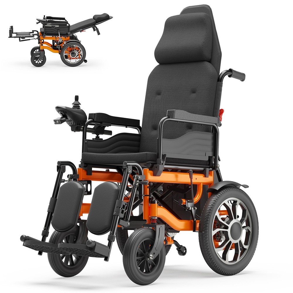2026 Electric Wheelchair Reclining Foldable Lightweight Mobility Aid Motorized