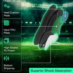 LUX Sports DualGrip Insoles Low M (Men 8-9.5 / WM 9.5-11), Multicolor