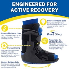 Brace Direct ActivAir Short Walking Boot L4361 Pneumatic Air Pump Ankle Support