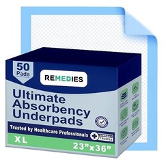Disposable Underpads 23×36 Inch Large 50 Count Incontinence Bed Pads for Adults