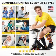 Calf Compression Sleeve Men & Women- Shin Splint Brace Support for Legs Pain Rel
