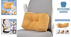 Ergonomic Lumbar Support Pillow for Desk & Car – Natural Latex Foam, Corduroy…