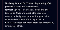 Rcai 500 Cmcs Wrap Around Thumb Support Brace Left Large