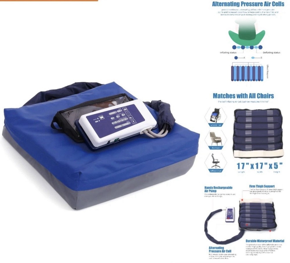 Alternating Pressure Seat Cushion for Wheelchairs with 24 Hour Air Pump Self …