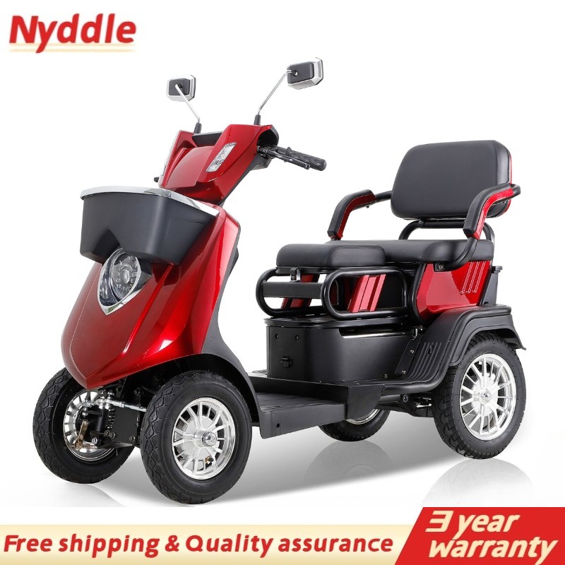 1000W 4-Wheel Heavy Duty Adjustable 2-Seat Electric Power Mobility Scooters