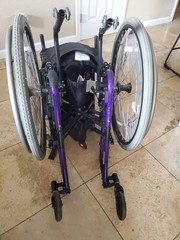 Quickie 2 Folding Lightweight Manual Wheelchair Purple. 17×17