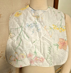 NEW Adult Bib/Clothing Protector double thick seafoam Quilted Reversible 19 x13