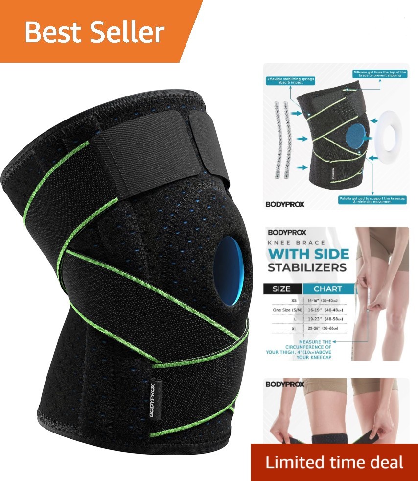 Adjustable Knee Brace with Hook and Loop Closure for Comfort & Stability