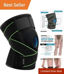 Adjustable Knee Brace with Hook and Loop Closure for Comfort & Stability