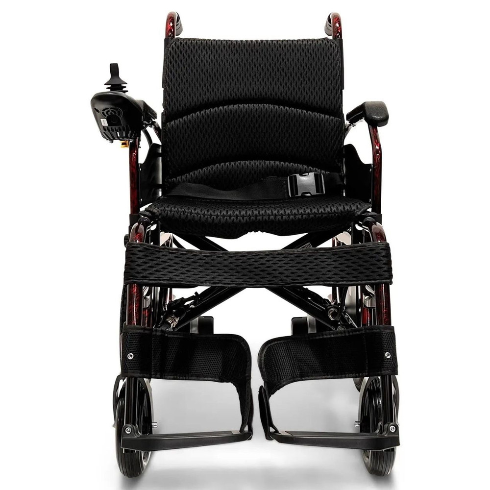 ComfyGO X-6 Foldable Power Wheelchair w/ Adjustable Footrests Black/Red
