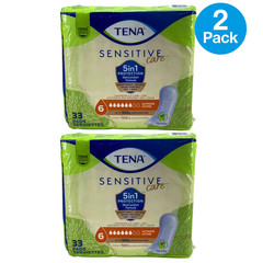 TENA Sensitive Care Serenity Pads Size 6 Ultimate Absorbency 33 Count 2 Pack Bun