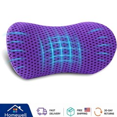 Portable Memory Foam Lumbar Pillow with Removable Cover – Pain Relief Anywhere